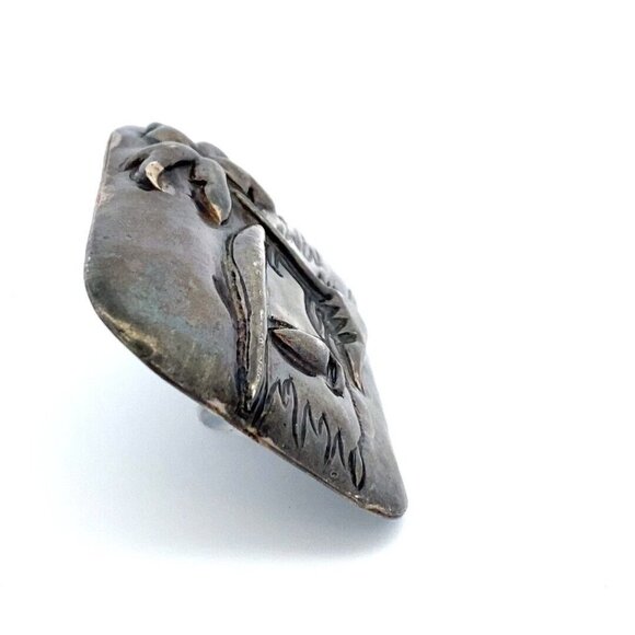 VTG Estate Hallmark Mexico Silver Tropical Palm Tree Sea Boat Belt Buckle! 101 - Picture 5 of 13